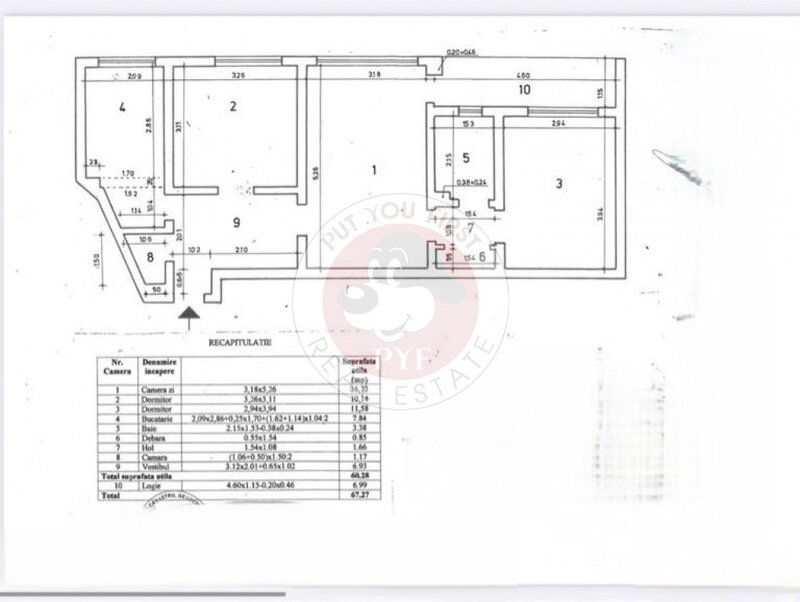 Camil Ressu | Apartament 3 camere | Semidecomandat | 67mp | B11584